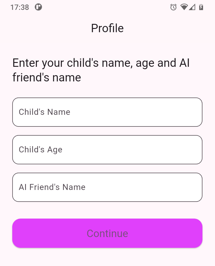 Parental controls screen
