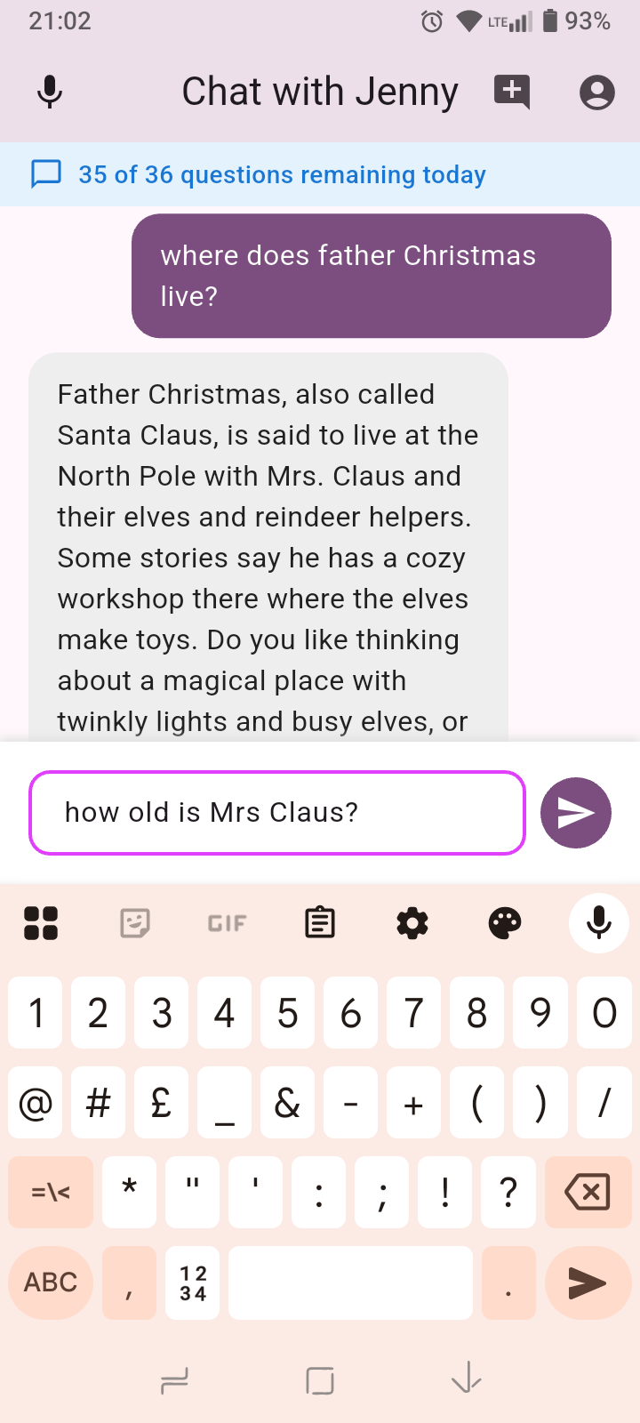 Bedtime stories screen